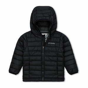 Columbia Powder Lite™ Hooded Jacka Pojkar Svarta (KDGPL0427)